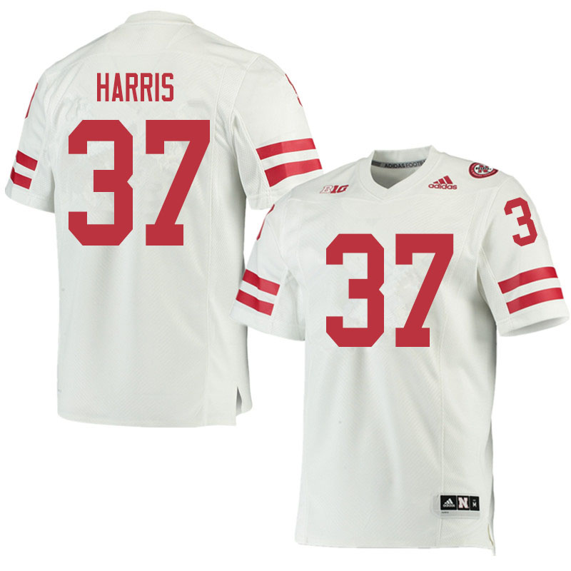 Men #37 Isaiah Harris Nebraska Cornhuskers College Football Jerseys Sale-White - Click Image to Close